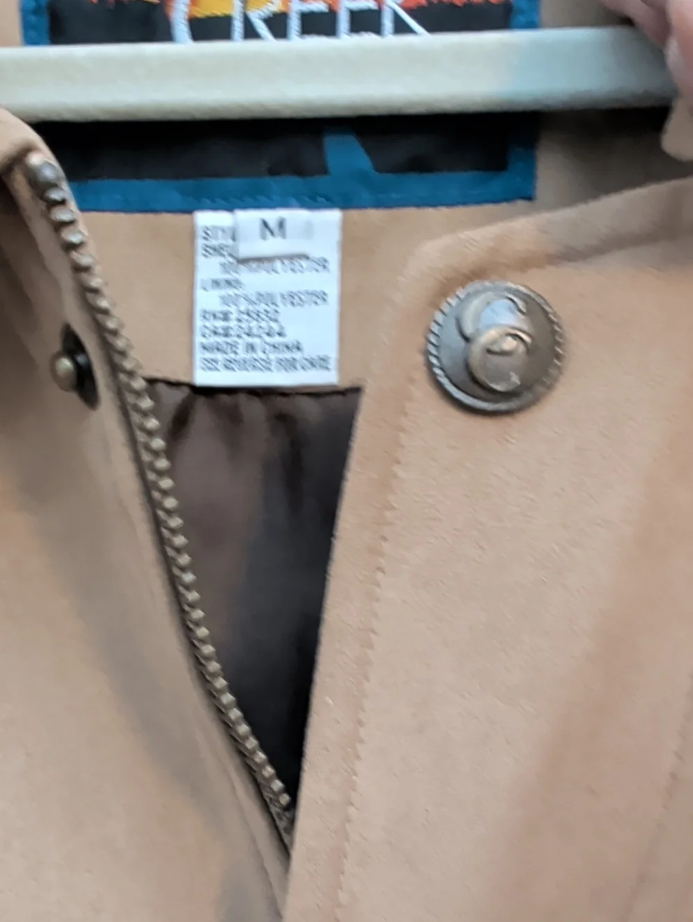 Cripple Creek Faux Suede Bomber Jacket w/ Concealed Carry Pocket - Size Medium